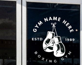 Custom Boxing Gym Logo, Personalized Boxing Gym Sign, Boxing Sign, Custom Boxing Sign, Boxing Decal, Vinyl Decal Sticker, Personalized Signs