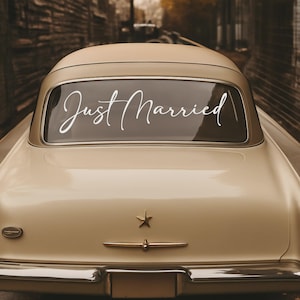 Just Married Sticker - Just Married Decal - Just Married Vinyl Lettering - Wedding Reception Decor - Wedding Signs - Wedding Car - Car Sign