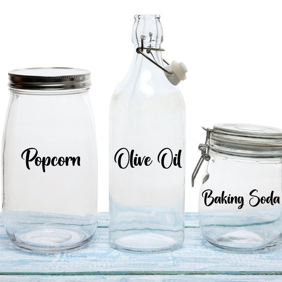 Kitchen Decals Stickers. Personalized Kitchen Jar Stickers. Etsy