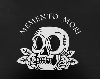 Skull and Flowers Vinyl Decal sticker  / Skull Sticker / Vinyl Decal Sticker / Skull Decal / Decals for Cars / Bumper sticker / Laptop Decal