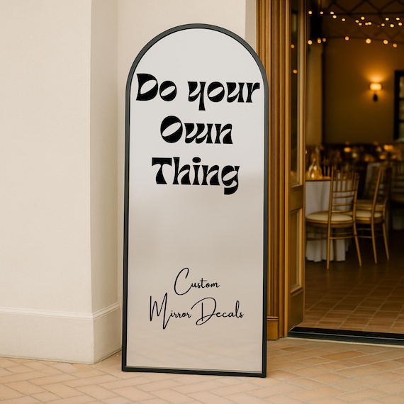 Custom Mirror Decal: Wedding Welcome Sign | Make a Statement | Mirror Decals for Events
