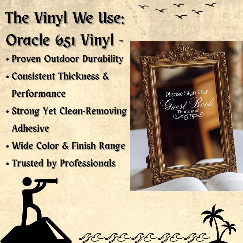 Personalized Mirror Decal: Custom Quote Vinyl Sticker for Home or Wedding image 13