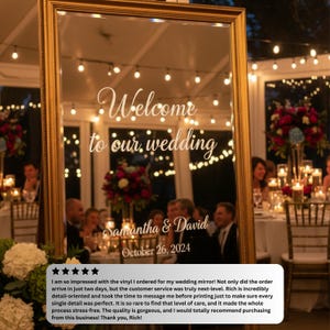 Personalized Mirror Decal: Custom Quote Vinyl Sticker for Home or Wedding image 5