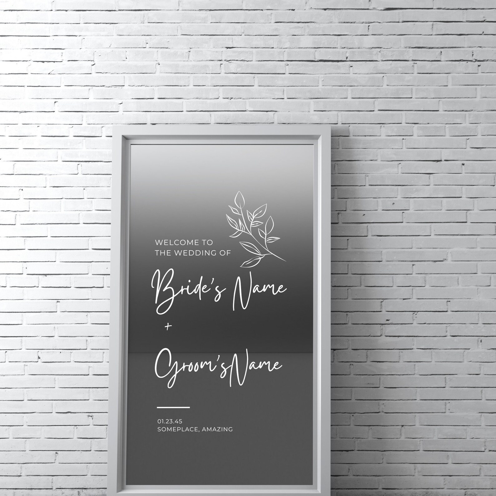 thumbnail image 2 of Personalised Wedding Photo Plaque – Stag Design 2 of 14