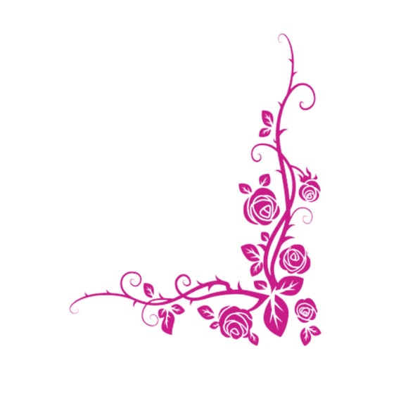 Floral Vinyl Decal. Roses Sticker. Roses Decal. Sticker. Etsy