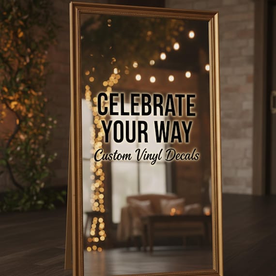 Custom Mirror Decal: Wedding Welcome Sign | Create an Enchanting First Impression | Signs for Event Planners