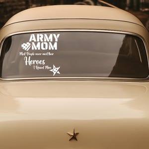 Army Mom Heart Flag Vinyl Decal: Military Pride Sticker
