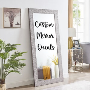 Personalized Mirror Decal | Custom Quote for Home or Office | Ladies Bathroom Mirror Decal | Elegant Custom Quote Sticker | Custom Quote