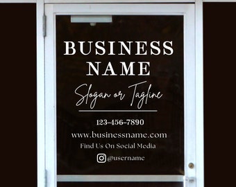 Custom Business Logo Vinyl Decal / Personalized Store Decal / Logo Decal for Window / Vinyl Decal Sticker / Branding Vinyl Decal Sticker