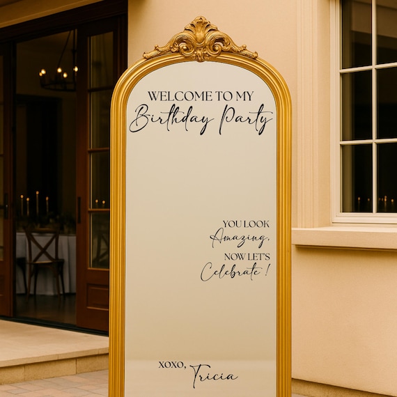 Welcome to my Birthday Decal: Custom Vinyl Decal | Signs for Birthdays | Celebration Stickers