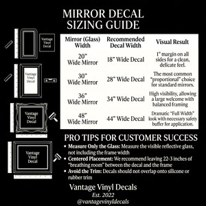 Personalized Mirror Decal: Custom Quote Vinyl Sticker for Home or Wedding image 10