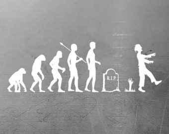 Zombie Evolution Vinyl Decal Sticker | Vinyl Decal Sticker | The Walking Dead Vinyl Decal Sticker | For those that love Zombies & Halloween