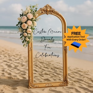 Custom Vinyl Decal: Personalized Text for Wedding, Birthday, Event Sign