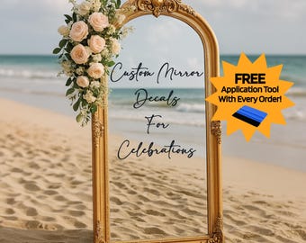 Personalisierter Vinyl Aufkleber: Personalisierter Text für Hochzeit, Geburtstag, Event-Zeichen