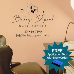 Business Aufkleber: Individuelles Nageldesign |  Personalisierte Fensterschilder für Geschäfte, Boutiquen und Salons