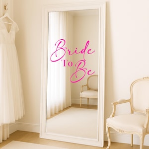 Bride to Be Vinyl Decal: Bachelorette Party Mirror Sticker