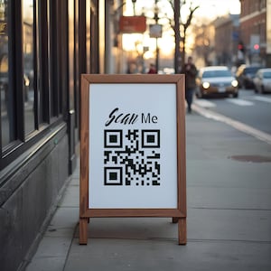 Business Decal: Personalized QR Code Sign | Window Decals | Custom Business Sticker l Stickers for Storefronts
