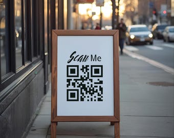 Sticker commercial : enseigne avec code QR personnalisé | Stickers fenêtre | Stickers commerciaux personnalisés l Stickers pour devantures de magasins