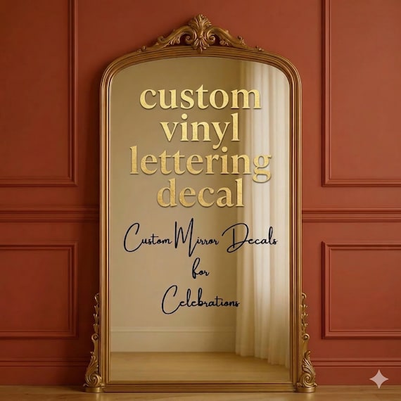 Custom Vinyl Decals: Wedding Welcome Sign – Mirror Sign Script Designs – For Weddings, Events & Celebrations