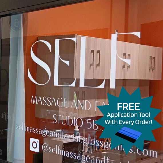 Business Decal: Custom Business Vinyl Sign | Window Decals | Personalized Signs for businesses | Office Door Stickers