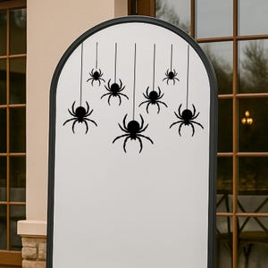 Creepy Hanging Spider Vinyl Decals: Halloween Home & Party Decor