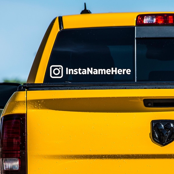Social Media Decal: Custom vinyl Decal | Let people know where to find you | Personalized Website Address decals for Businesses