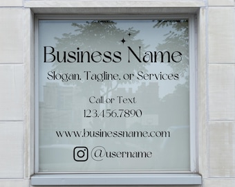 Business Decal: Custom Window Decals | Vinyl Storefront Sign with Logo | Stickers for Businesses