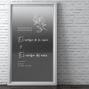 Letrero de boda personalizado, Letrero de boda personalizado, Calcomanía de boda de vinilo, Letreros de boda, Espejo de boda de bienvenida
