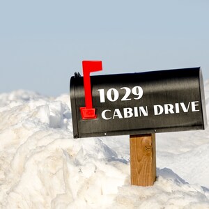 Custom Mailbox Numbers & Street Address Vinyl Decal Stickers