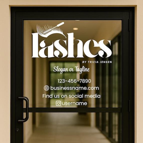 Custom Storefront Vinyl Decal: Salon Sign – Bold Eye-Catching Business Display – For Salon Windows
