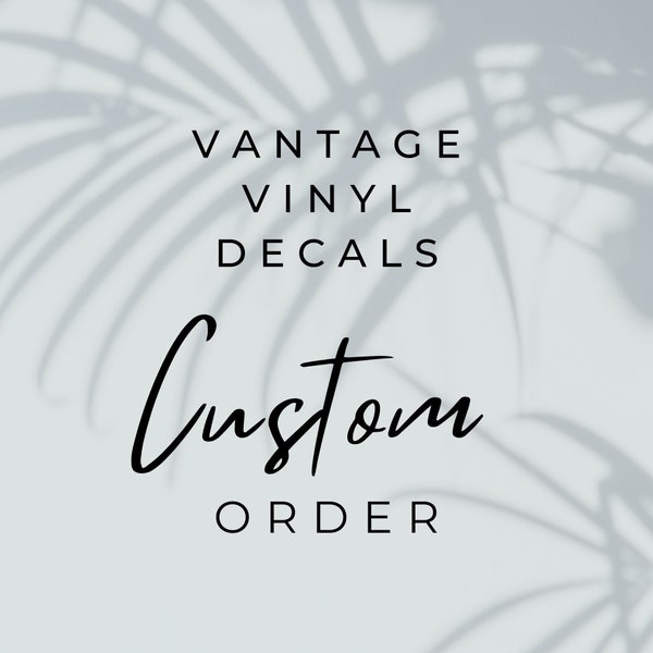 Custom Order Decal Etsy