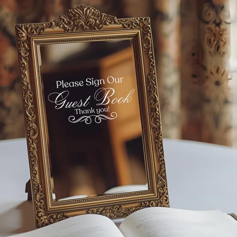 Personalized Mirror Decal: Custom Quote Vinyl Sticker for Home or Wedding image 12