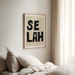 Selah Jesus Art Print Retro Christian Poster Trendy Modern Bible Sketch ...