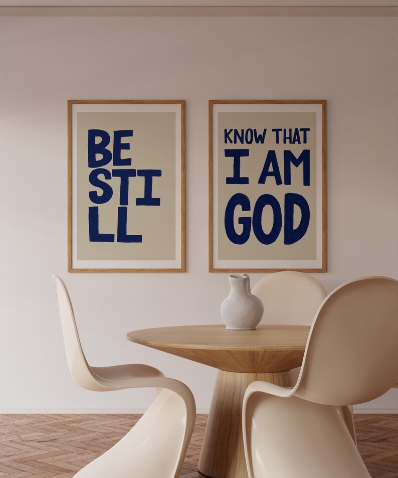 Be Still and Know That I Am God Psalm 46:10 Jesus Art Print Christian ...