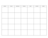 Blank Printable Calendar, Sunday Monday Start, Calendar, 11 x 8.5 inches, Letter Calendar, Print at Home, PDF