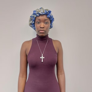 African Ankara Bonnet: Satin-Lined Sleep Cap