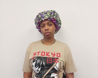 Afrikanische Mütze, Schatz Haar Mütze, Afrikanische Haar Mütze, Ankara Muster, Satin Futter, Schlafmütze, Geschenk für sie, Geschenk für alle