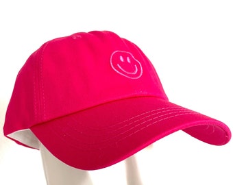 Basecap Smiley Pink Kappe Baseball-Cap Statement schuhzwang