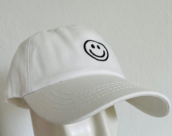 Basecap Smiley Weiß Kappe Baseball-Cap Statement schuhzwang