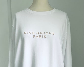 Oversized sweatshirt RIVE GAUCHE - white/beige