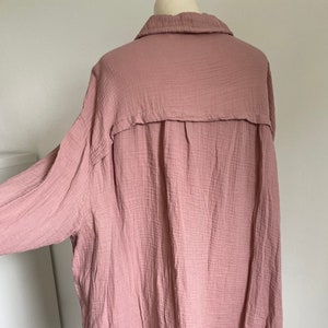 Oversized Musselinbluse XS-XXL Hell-Rosenholz Mittel-Altrosa Alt-Rosé SCHUHZWANG Bild 1