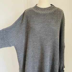 Oversized Ripp-Strickpullover Grobstrick CARLA Hell-Beige SCHUHZWANG Bild 10