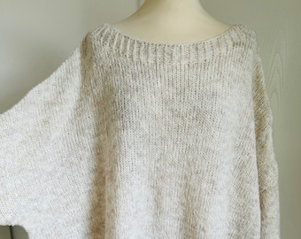 Oversized Strickpullover INDRA Pulli - Light Beige - SCHUHZWANG