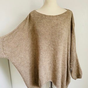 Oversized Strickpullover CINDRA Pulli - Beige - SCHUHZWANG