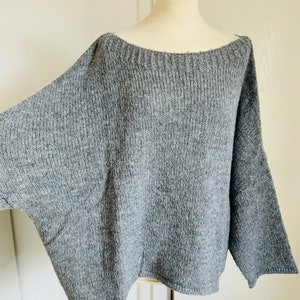 Oversized Strickpullover INDRA Pulli Mittelgrau SCHUHZWANG Bild 1