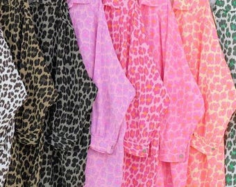 Oversized Musselinbluse XS-XXL Hemd - Leo verschiedene Farben - SCHUHZWANG