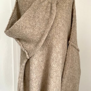 Oversized Strickpullover Turtleneck Grobstrick Creme Pullover SCHUHZWANG Bild 7