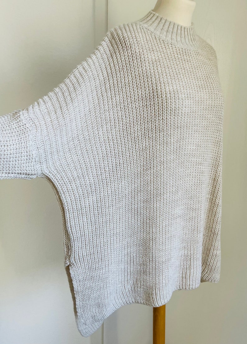 Oversized Ripp-Strickpullover Grobstrick CARLA Grau SCHUHZWANG Bild 5