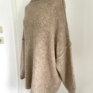 Oversized Strickpullover Turtleneck Grobstrick Creme Pullover SCHUHZWANG Bild 6