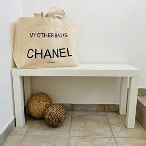 Canvas-Shopper XXL My other bag is Naturfarben oder Schwarz Aufdruck Statement schuhzwang Bild 5